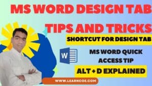 MS Word Design Tab Tips and Tricks