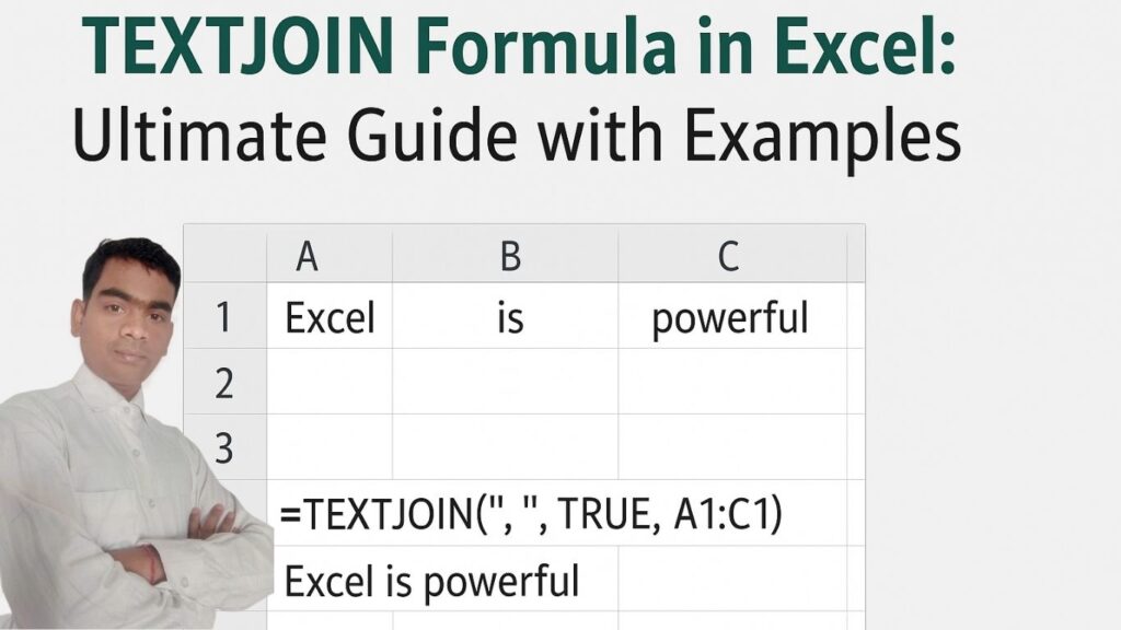 TEXTJOIN formula joining text in Excel