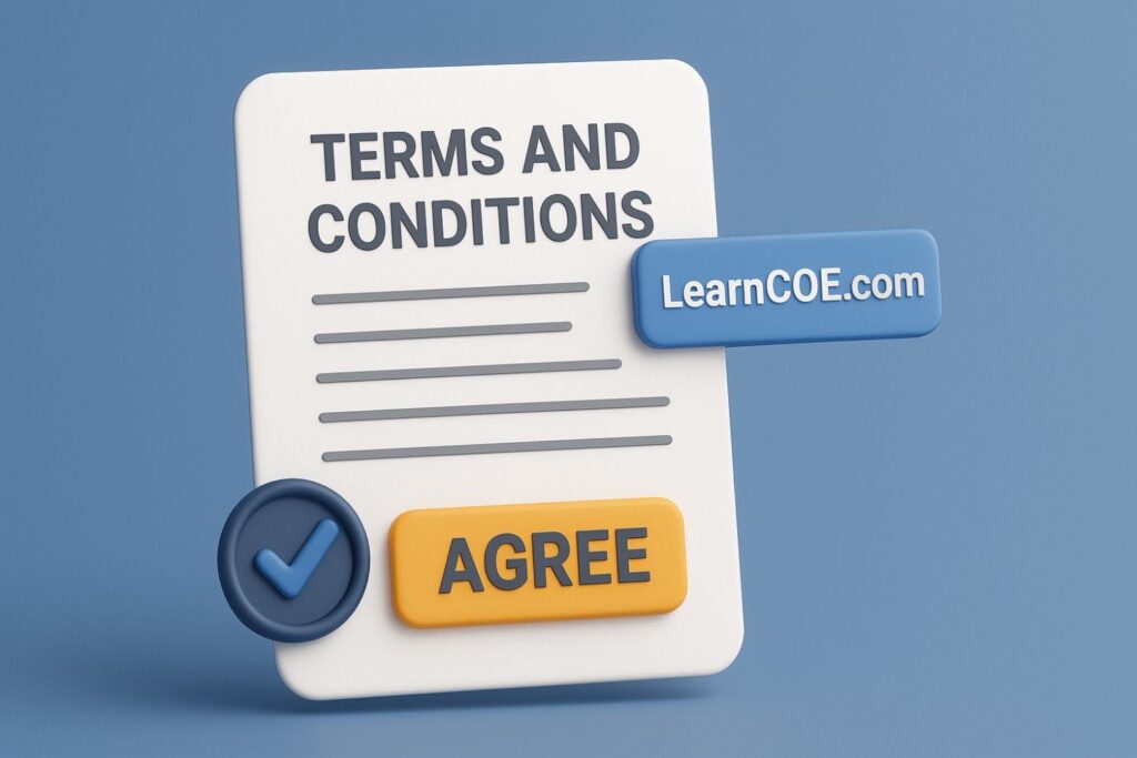 Terms and Conditions LearnCOE Terms and Conditions in Hindi