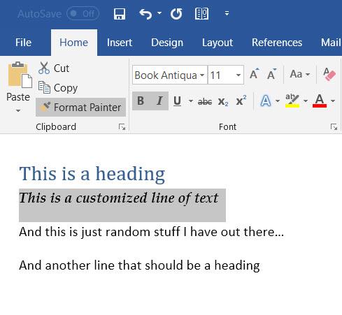MS Word Home Tab in Hindi text formatting example using Font Block and formatting tools