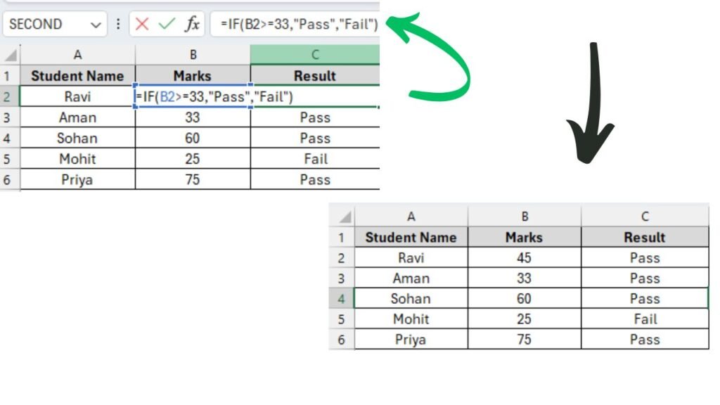 IF Formula in Excel in Hindi greater than or equal to example
